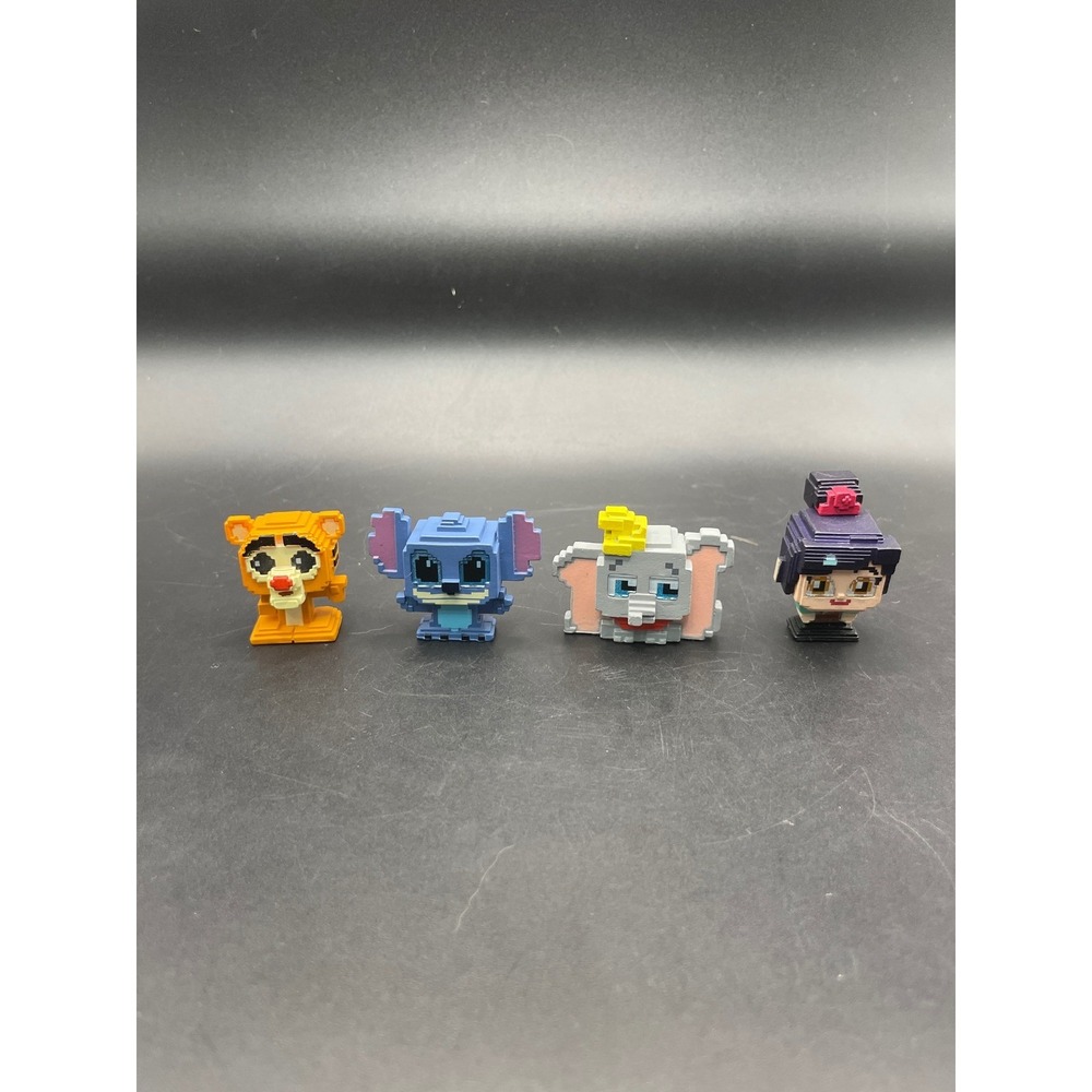 Disney Crossy Road 8-Bit Mini Figure Lot Tigger Stitch Dumbo Mulan Pixelated